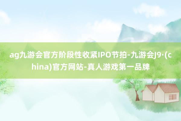 ag九游会官方阶段性收紧IPO节拍-九游会J9·(china)官方网站-真人游戏第一品牌