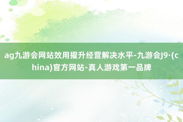 ag九游会网站效用擢升经营解决水平-九游会J9·(china)官方网站-真人游戏第一品牌