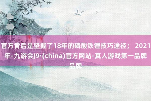 官方背后是坚握了18年的磷酸铁锂技巧途径； 2021年-九游会J9·(china)官方网站-真人游戏第一品牌