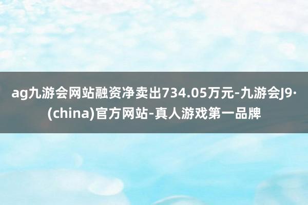 ag九游会网站融资净卖出734.05万元-九游会J9·(china)官方网站-真人游戏第一品牌
