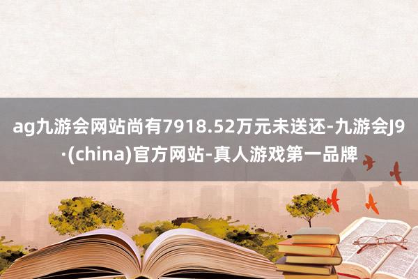 ag九游会网站尚有7918.52万元未送还-九游会J9·(china)官方网站-真人游戏第一品牌